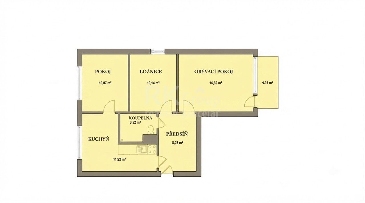 Prodej bytu 3+1 60 m² - foto 16