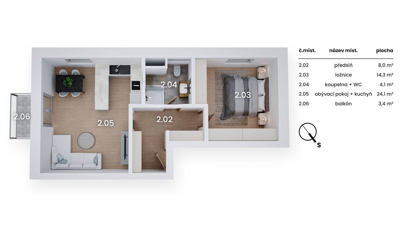Prodej bytu 2+kk 89 m² - foto 3