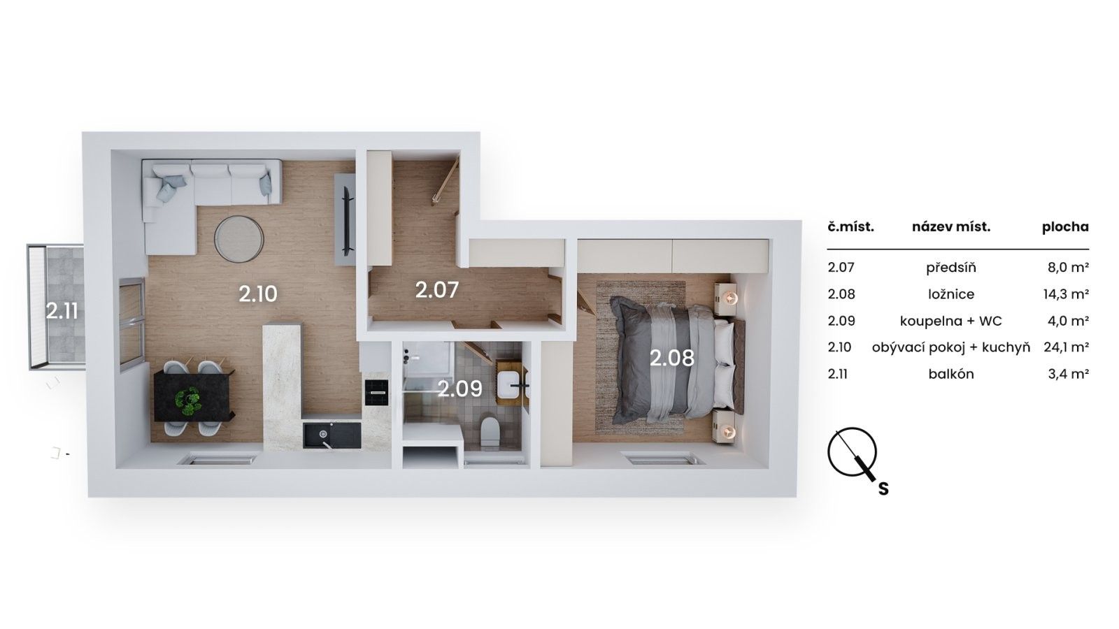 Prodej bytu 2+kk 89 m² - foto 4