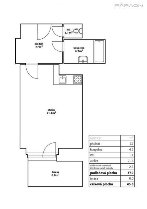 Pronájem bytu 1+kk 37 m² - foto 16