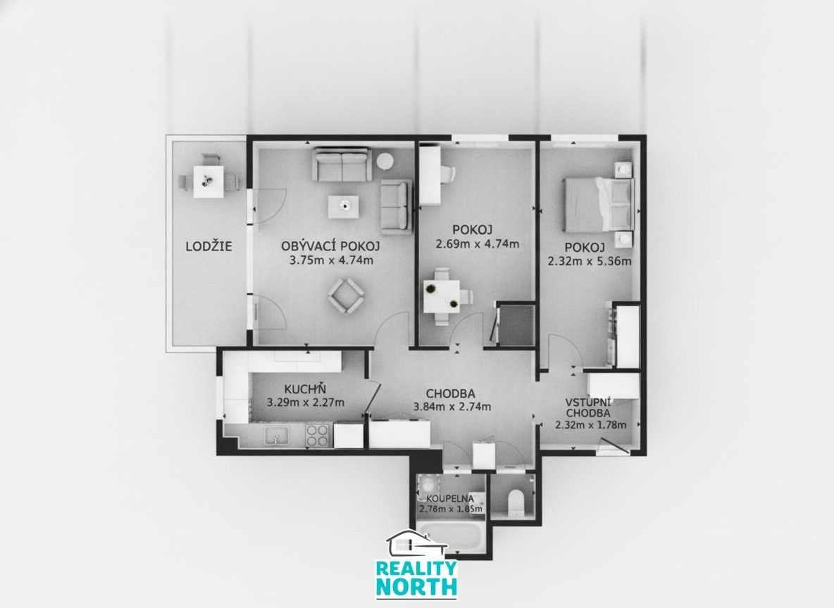 Prodej bytu 3+1 71 m² - foto 16