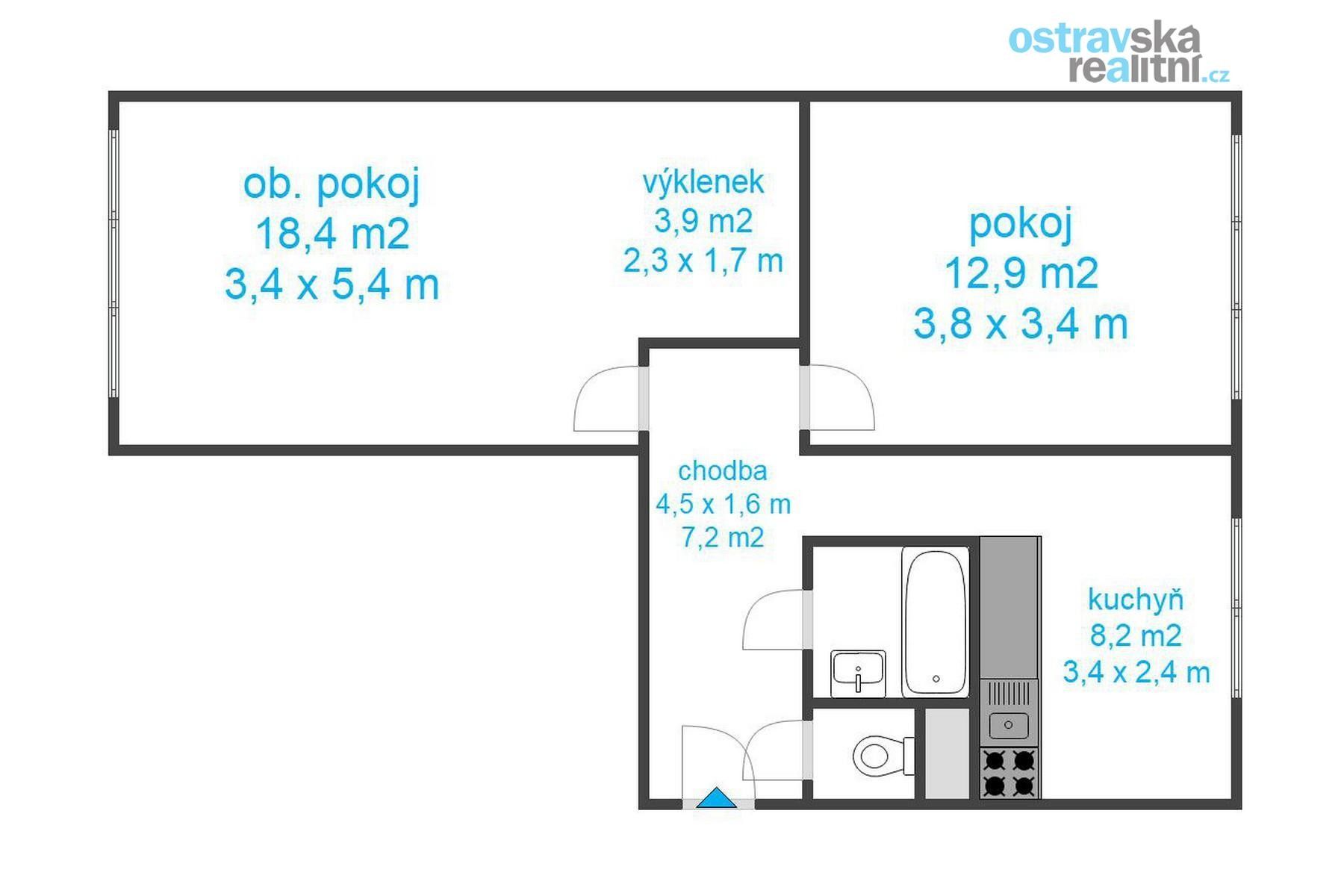 Prodej bytu 2+1 54 m² - foto 9