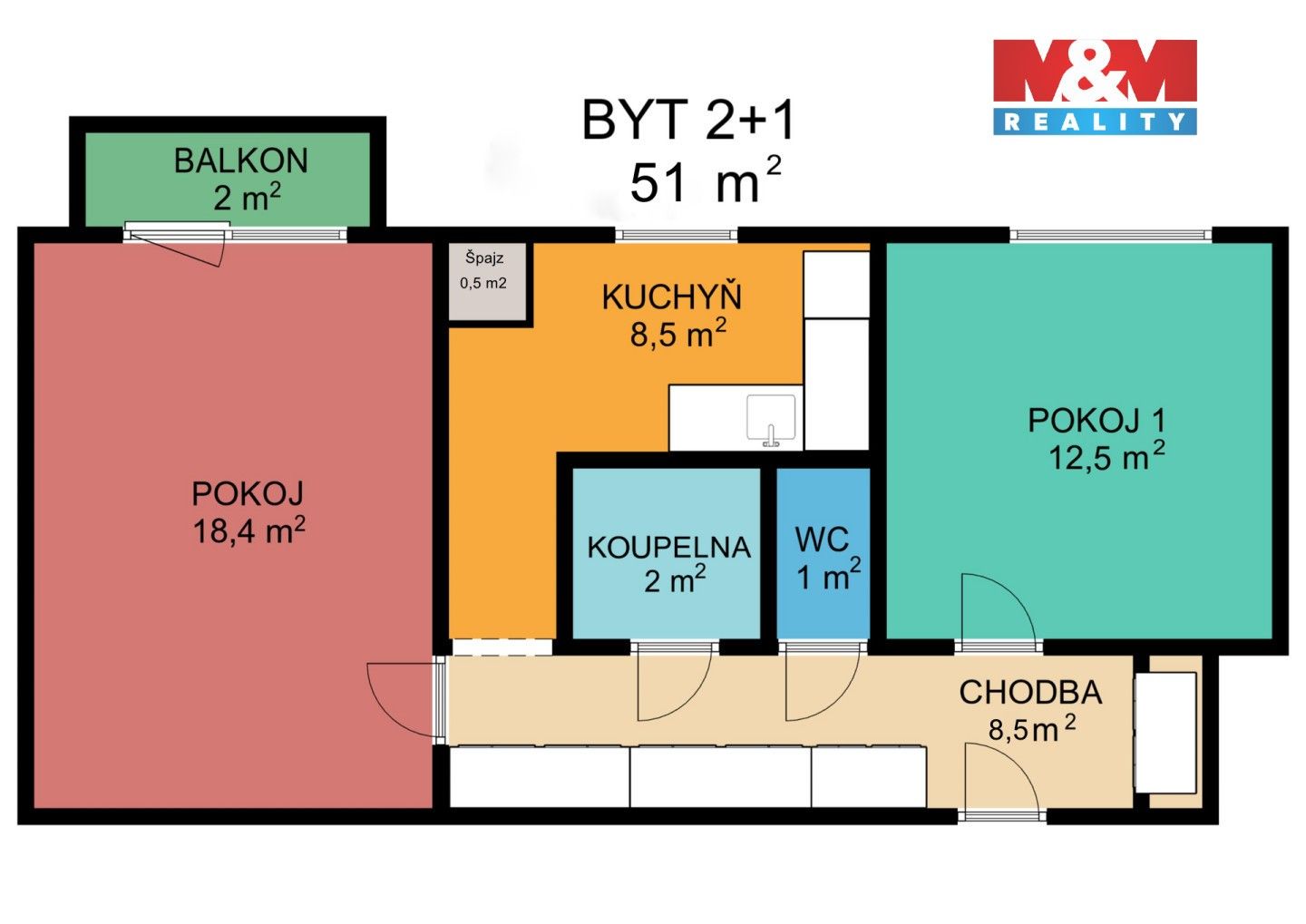 Prodej bytu 2+1 51 m² - foto 3
