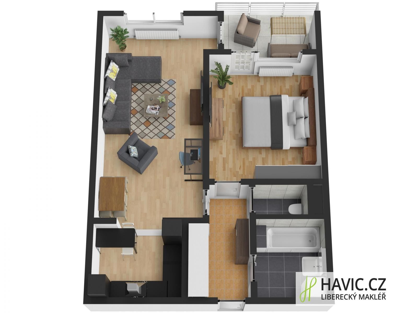 Prodej bytu 2+kk 55 m² - foto 2