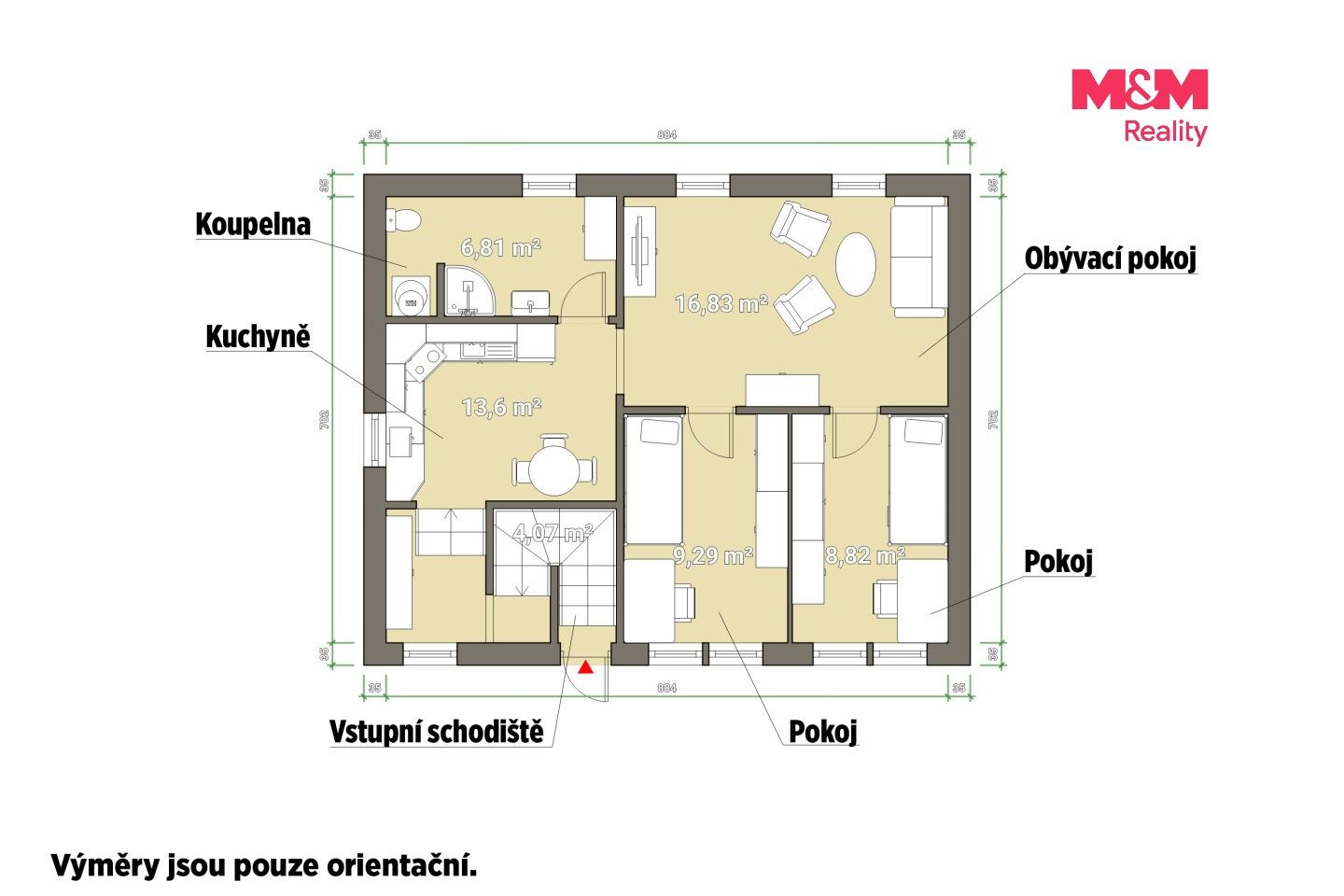 Pronájem bytu 3+kk 59 m² - foto 2