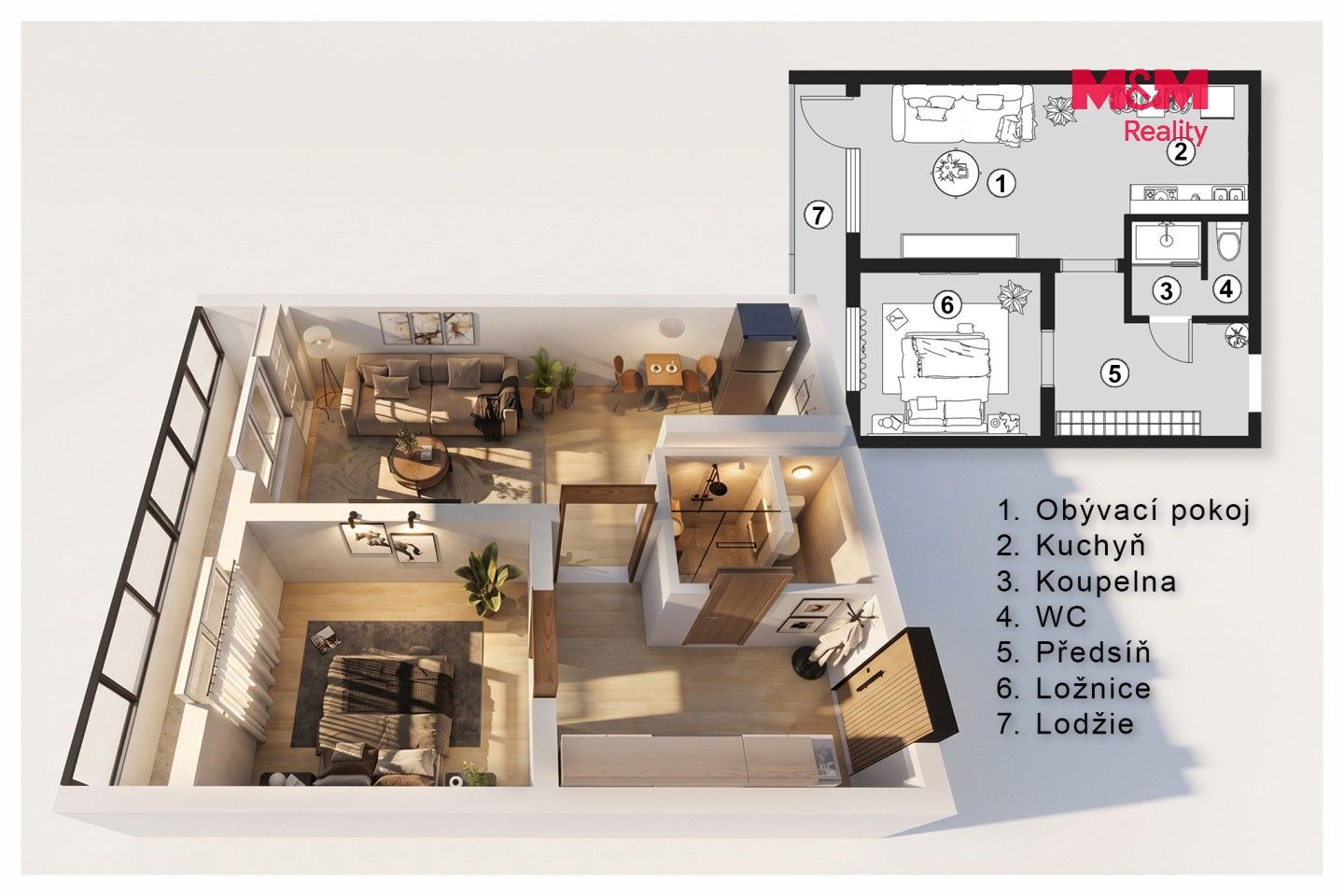 Prodej bytu 2+kk 46 m² - foto 2