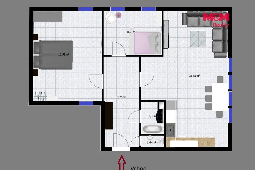 Pronájem bytu 3+kk 75 m² - foto 7