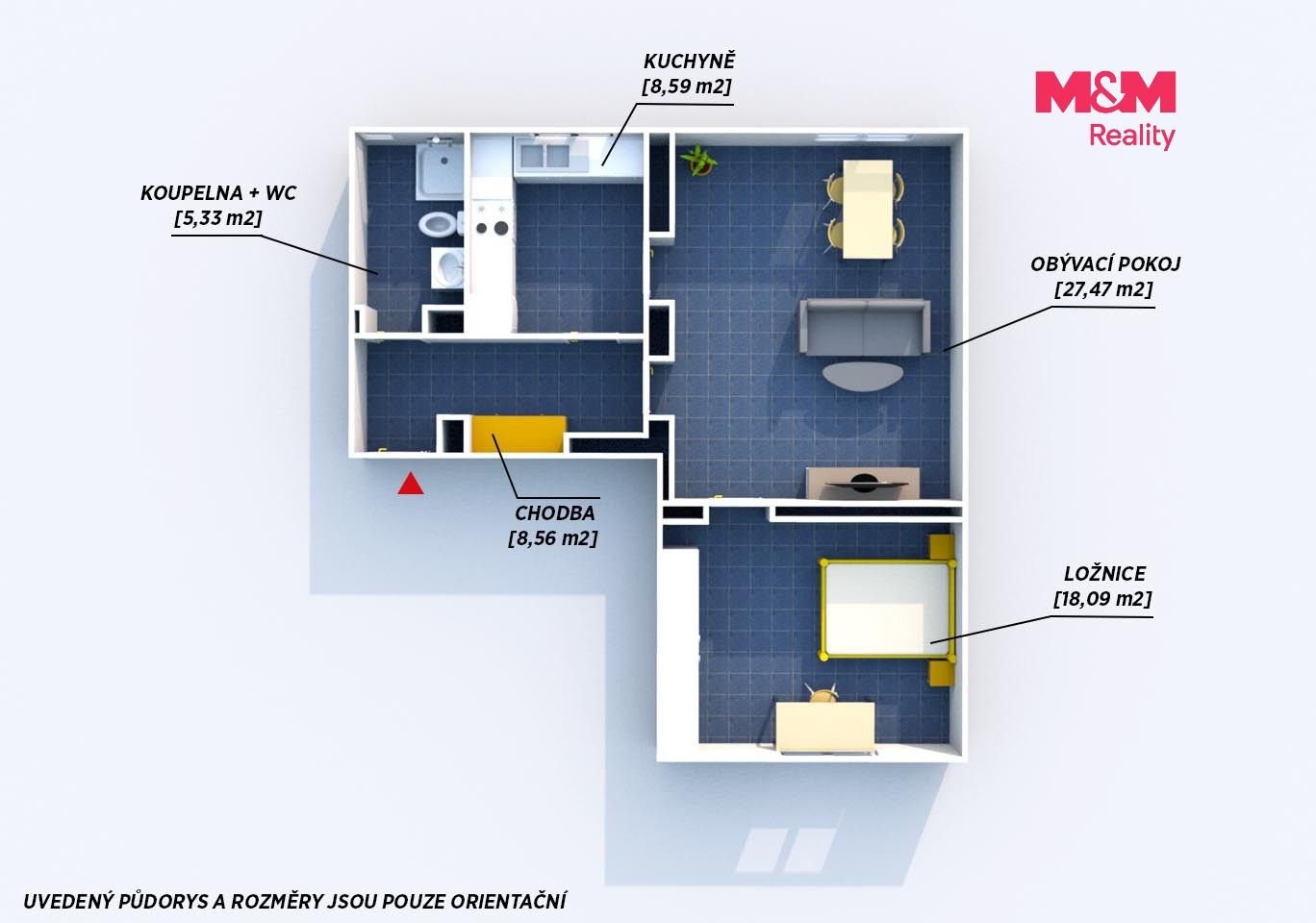 Pronájem bytu 2+1 68 m² - foto 4