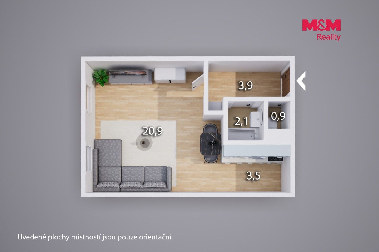 Prodej bytu 1+kk 34 m² - foto 11