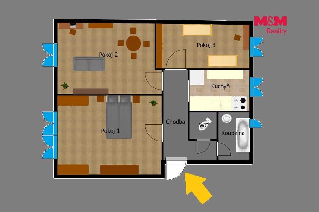 Prodej bytu 3+1 64 m² - foto 7
