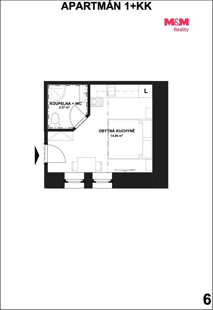 Prodej bytu 1+kk 18 m² - foto 3
