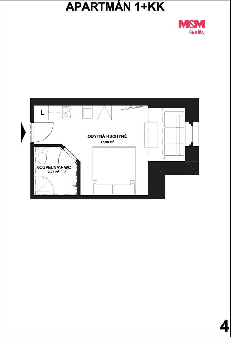 Prodej bytu 1+kk 20 m² - foto 6
