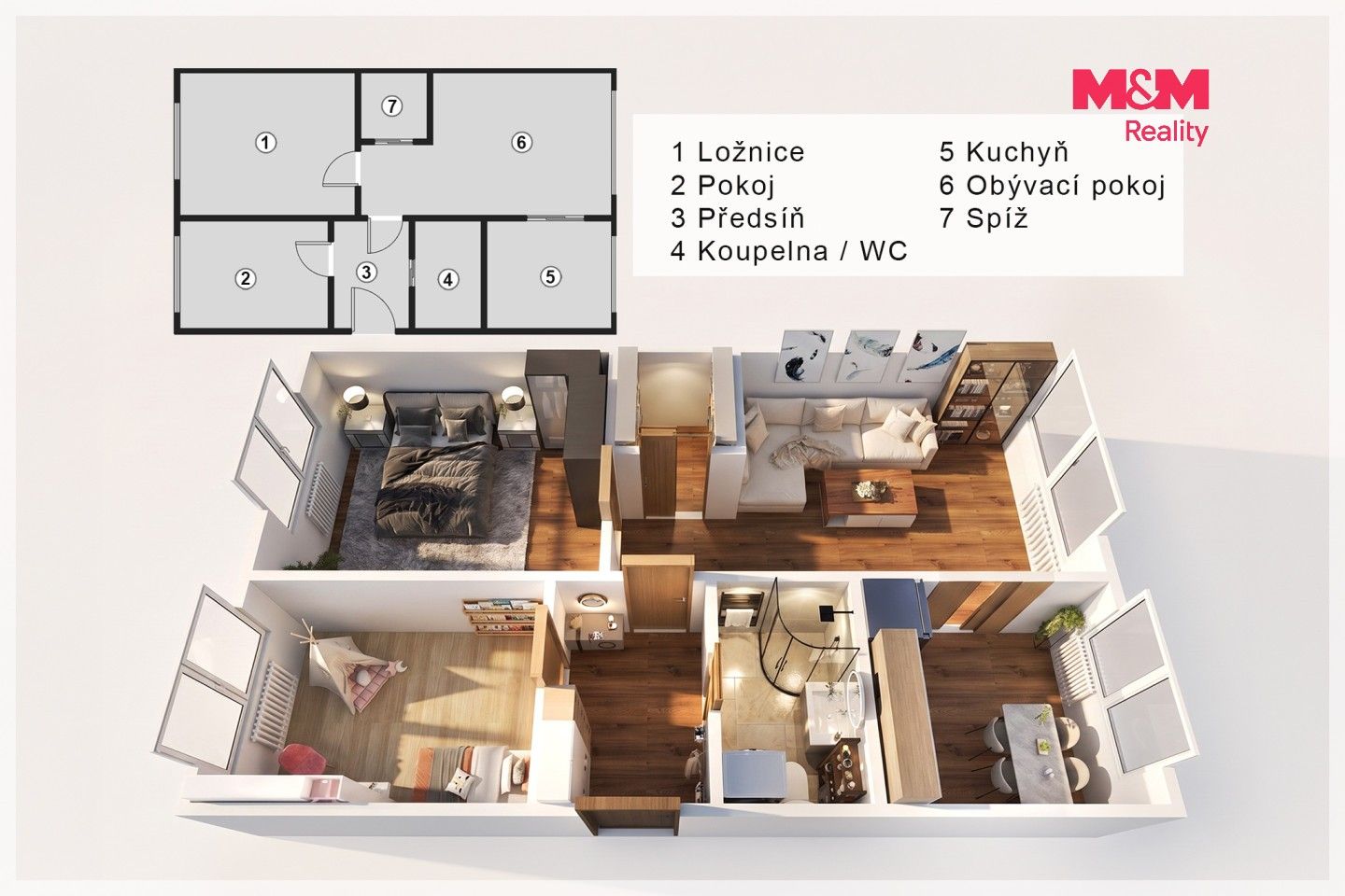 Prodej bytu 3+1 56 m² - foto 5