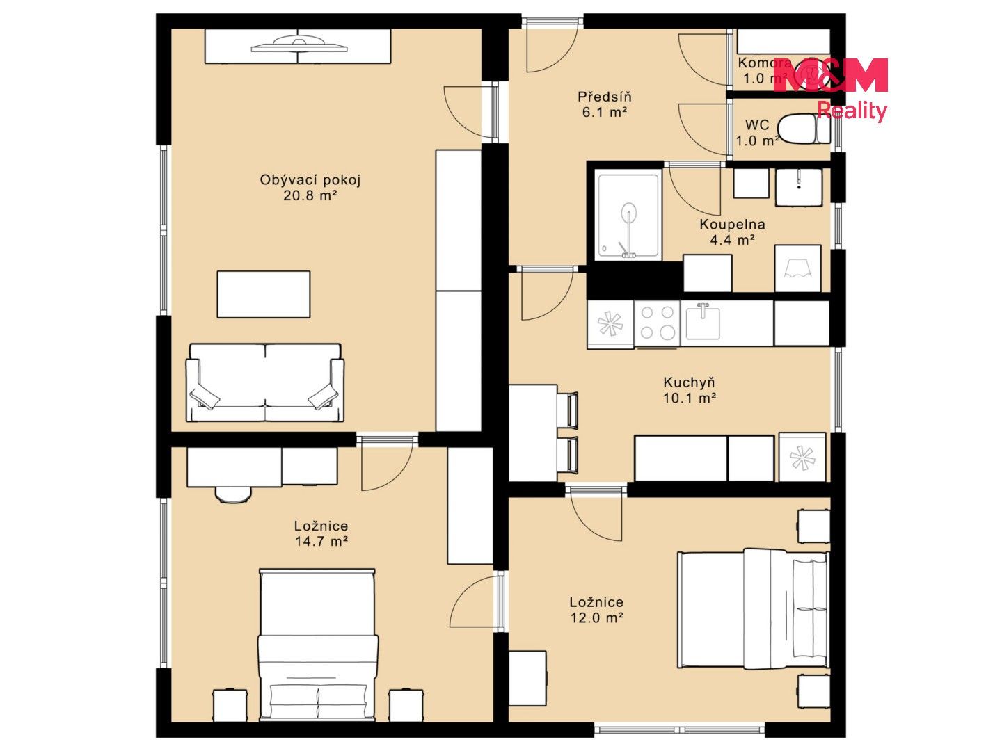 Prodej bytu 3+1 70 m² - foto 10