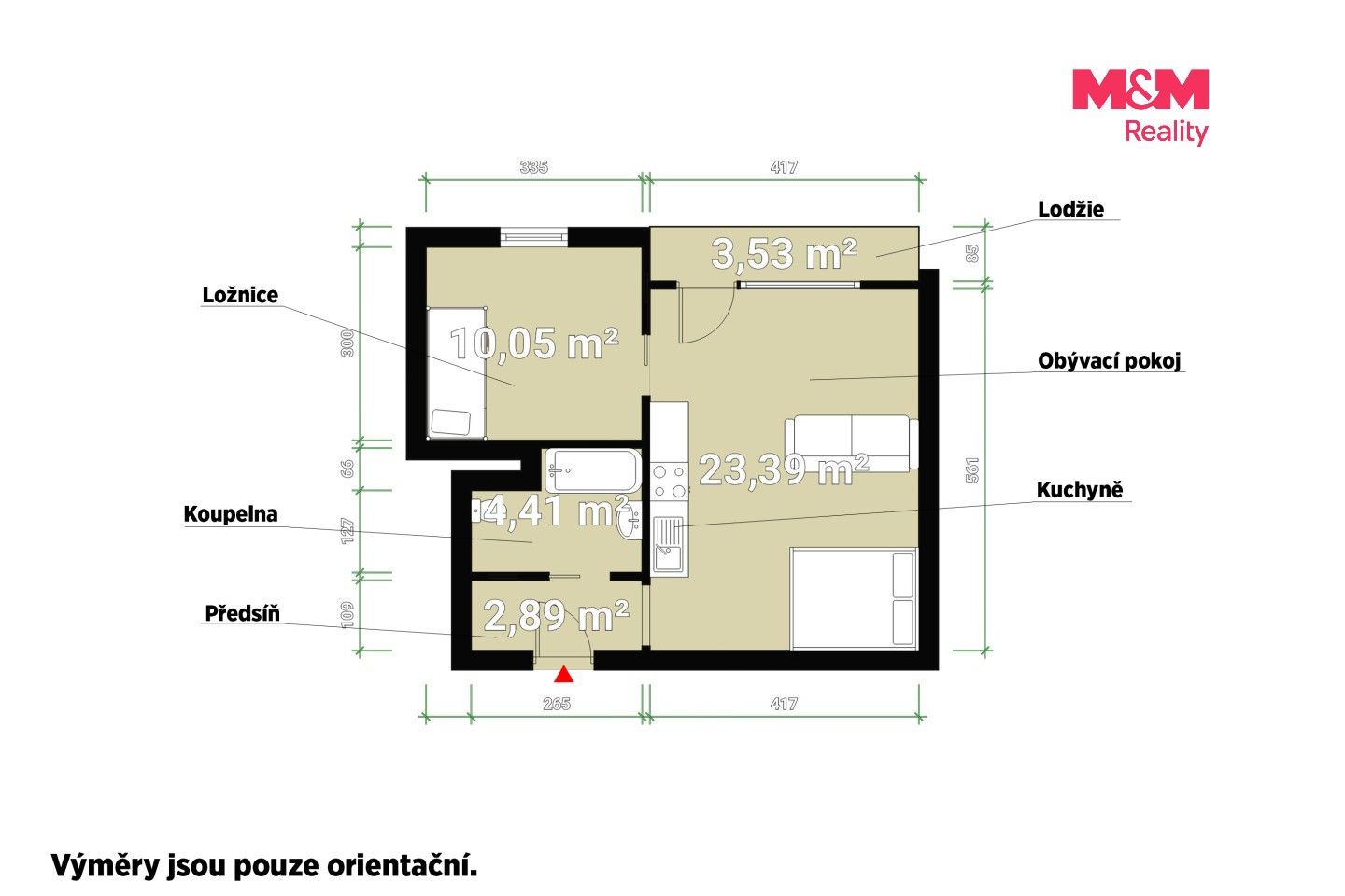 Prodej bytu 2+kk 43 m² - foto 5