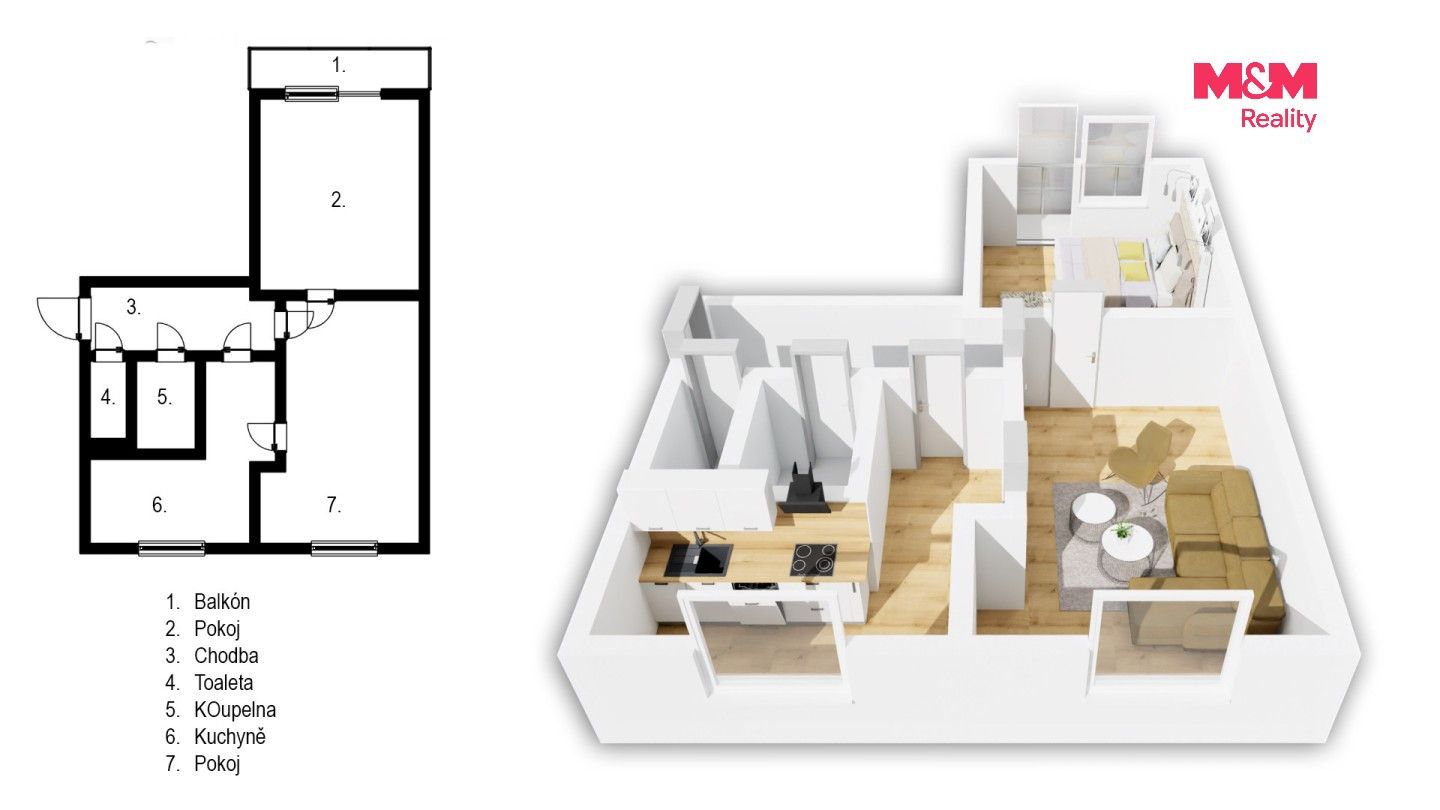 Prodej bytu 2+1 54 m² - foto 4