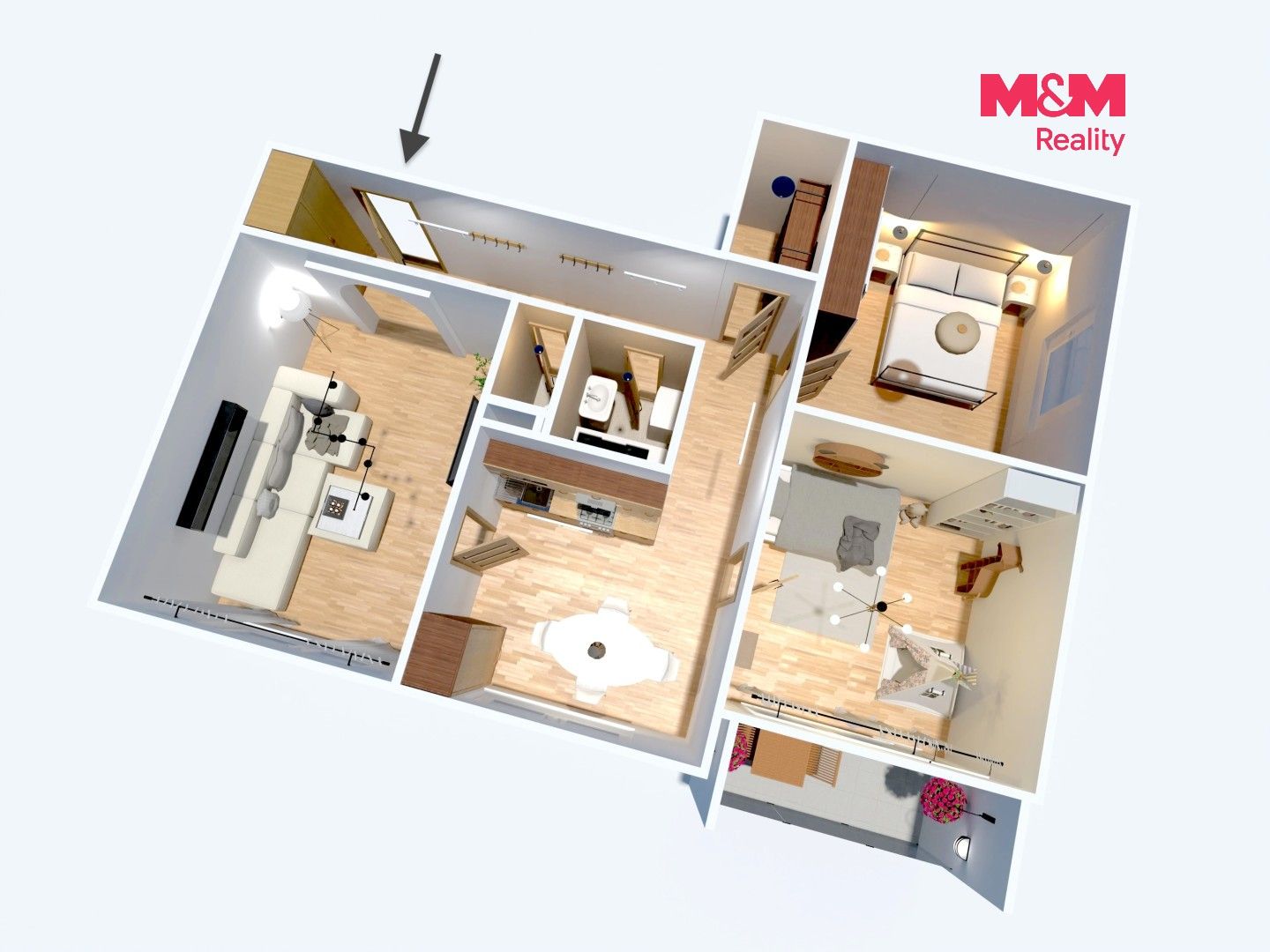 Pronájem bytu 3+1 66 m² - foto 5
