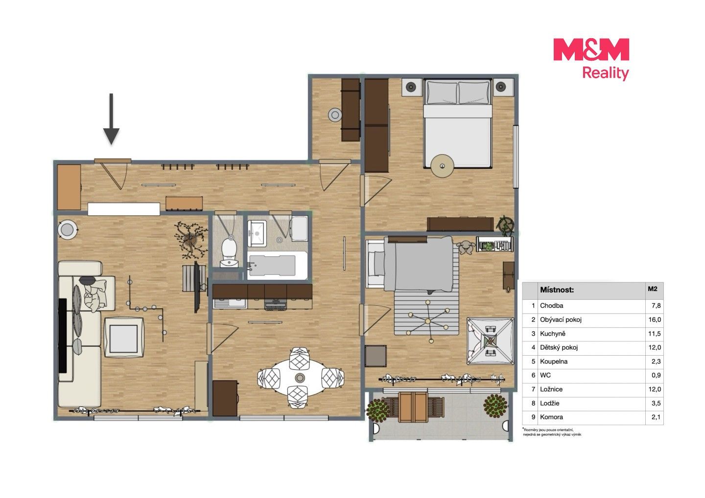 Pronájem bytu 3+1 66 m² - foto 11