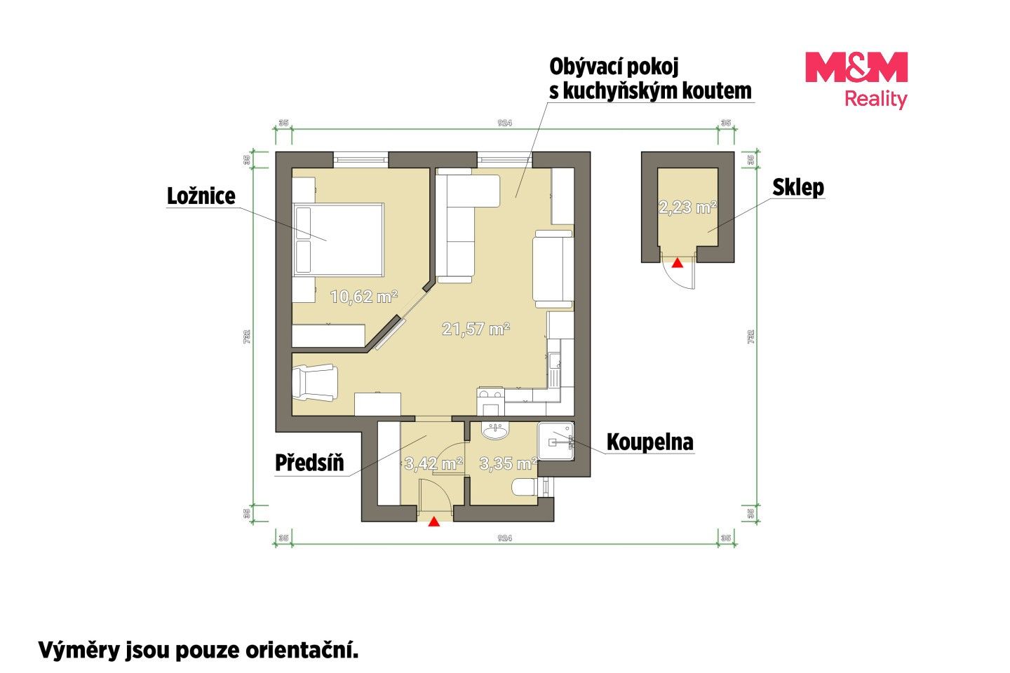 Prodej bytu 2+kk 39 m² - foto 4
