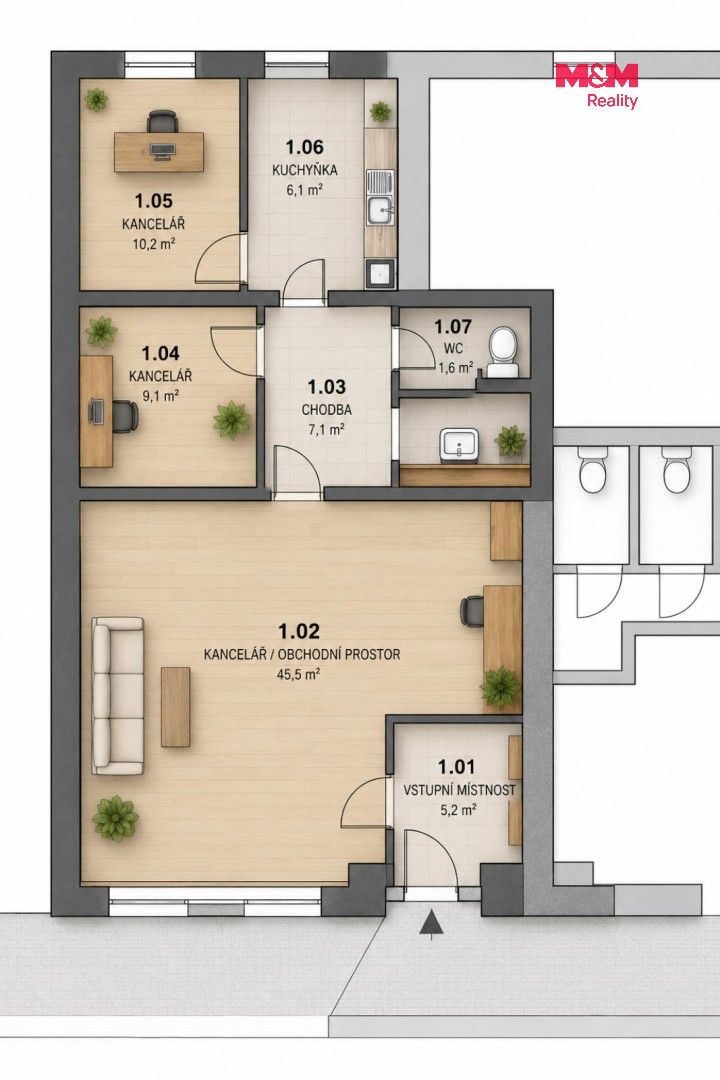 Pronájem komerčního prostoru 90 m² - foto 10