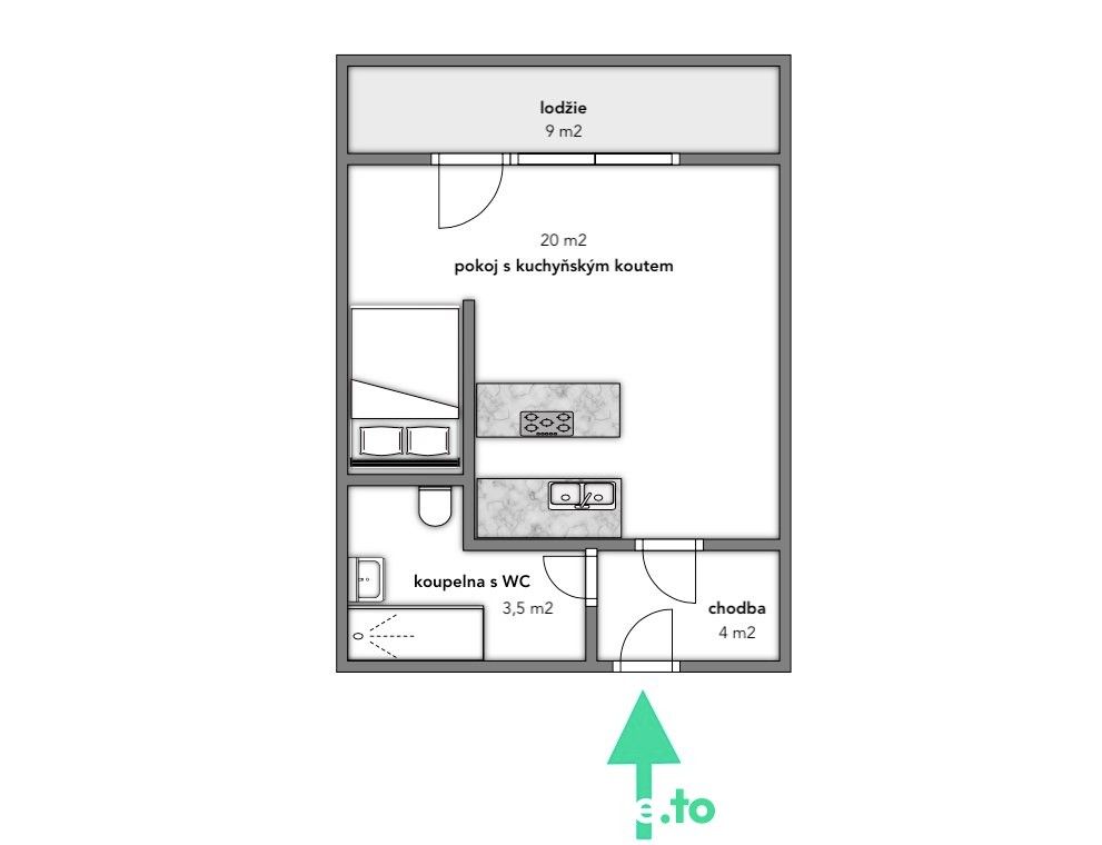 Pronájem bytu 1+kk 37 m² - foto 19