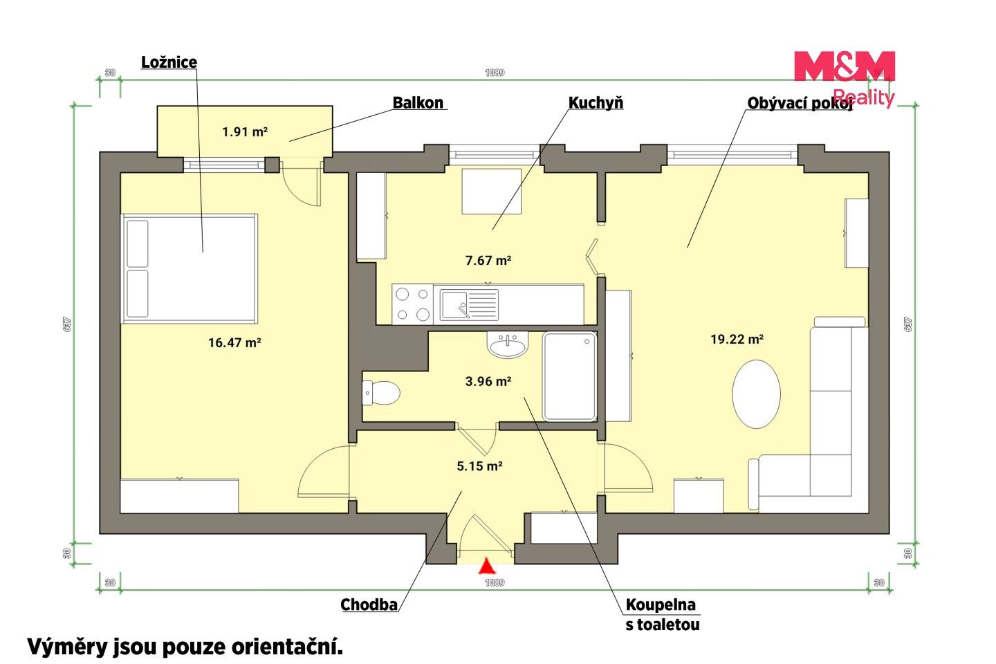 Prodej bytu 2+1 51 m² - foto 6