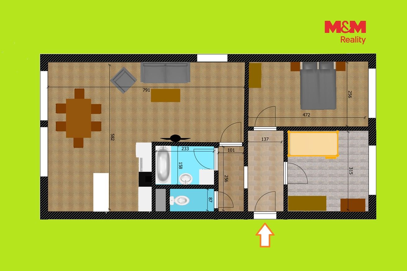 Pronájem bytu 3+kk 72 m² - foto 3