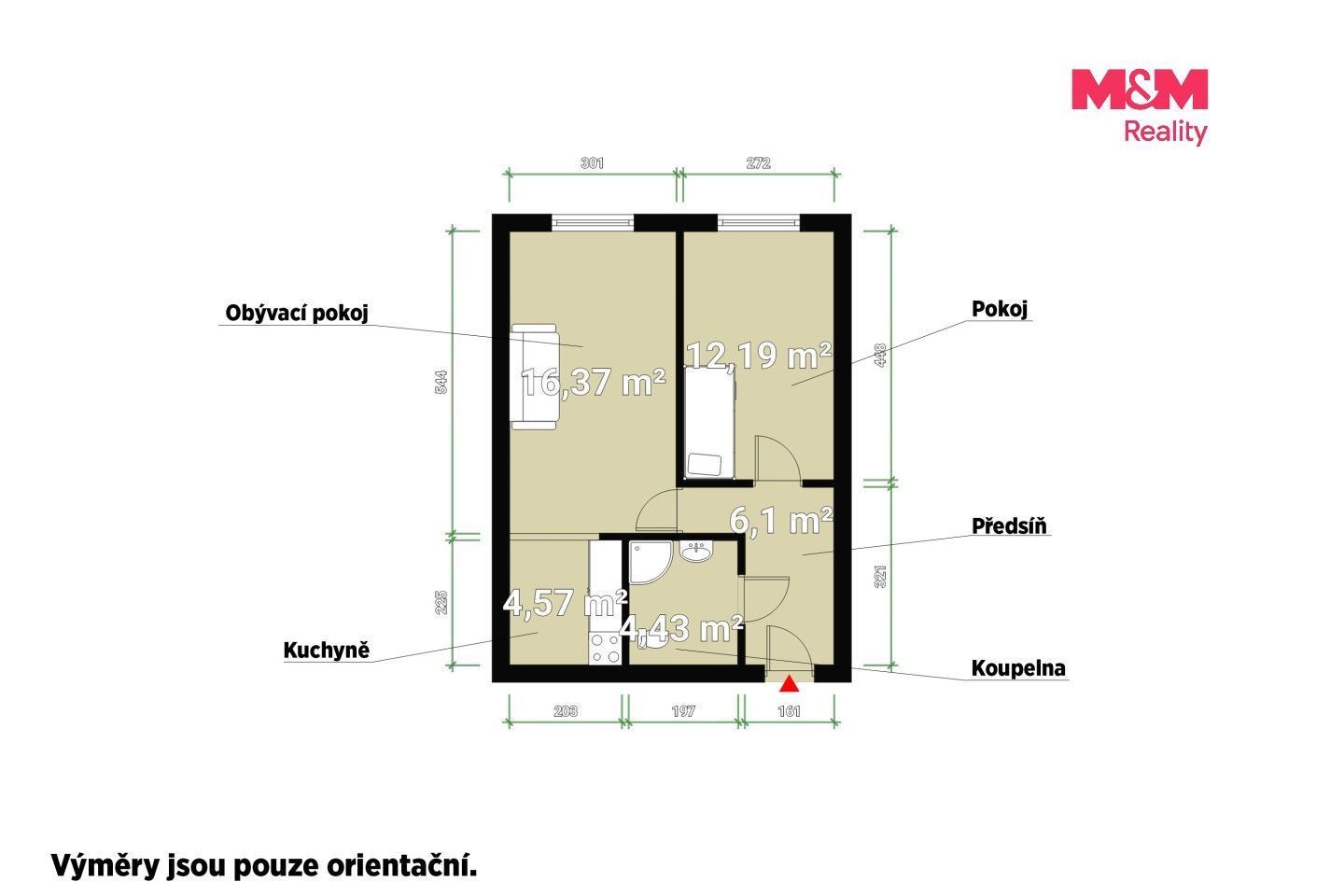 Prodej bytu 2+kk 43 m² - foto 5