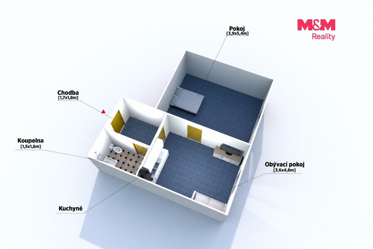 Pronájem bytu 2+kk 44 m² - foto 12