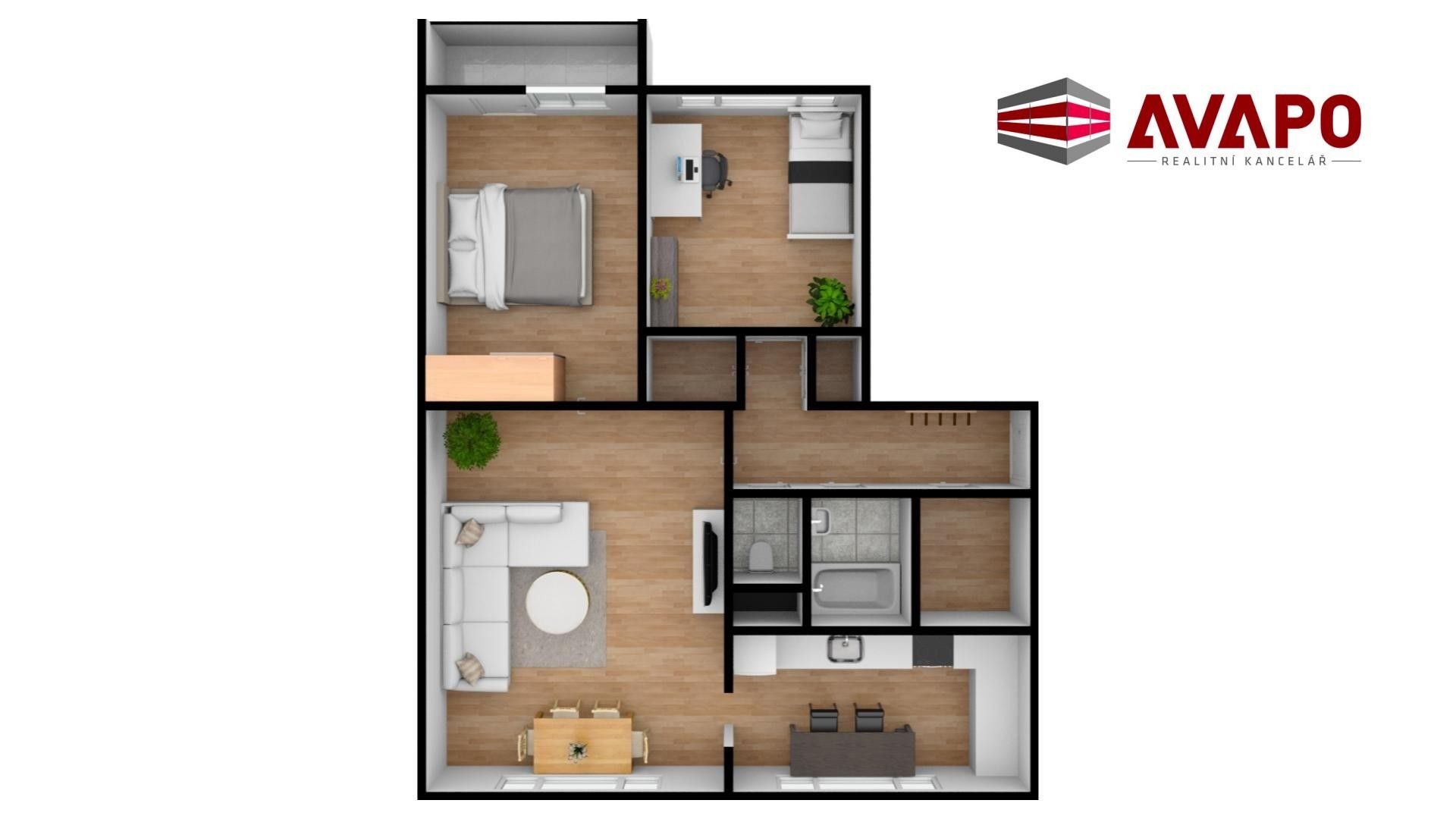 Prodej bytu 3+1 68 m² - foto 2