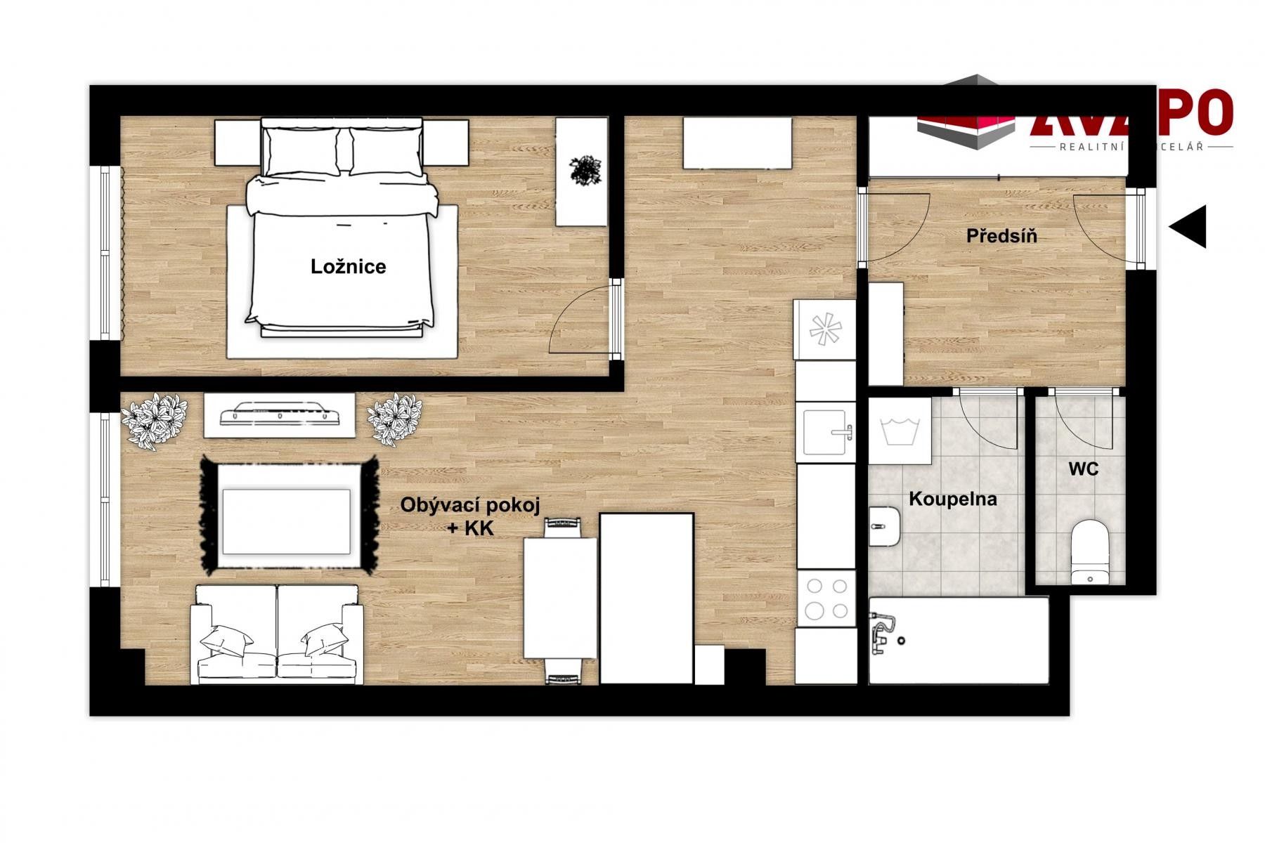 Pronájem bytu 2+kk 56 m² - foto 8