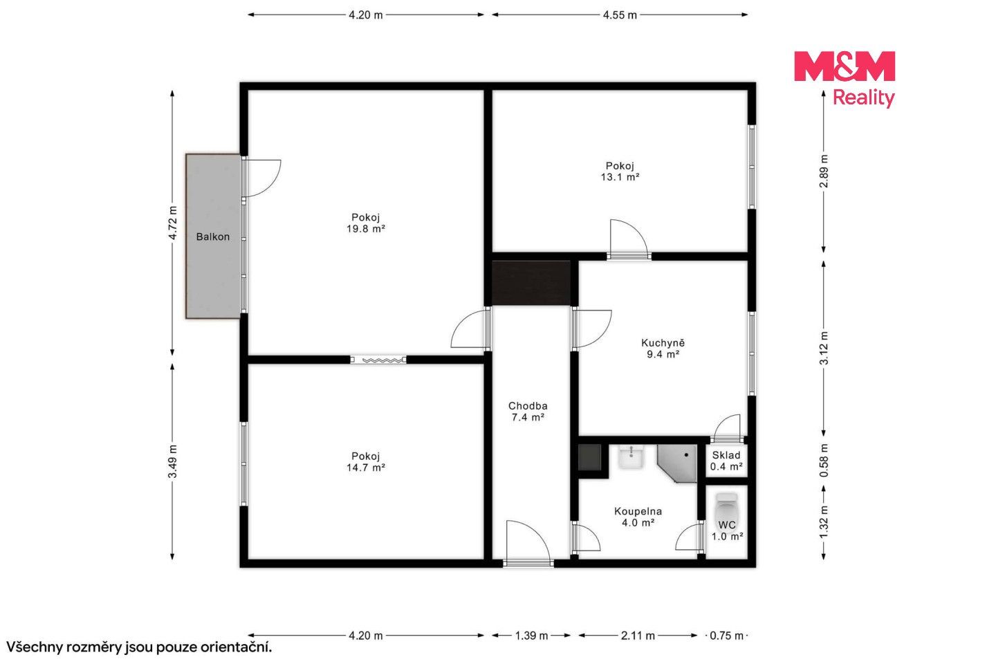 Prodej bytu 3+1 75 m² - foto 16
