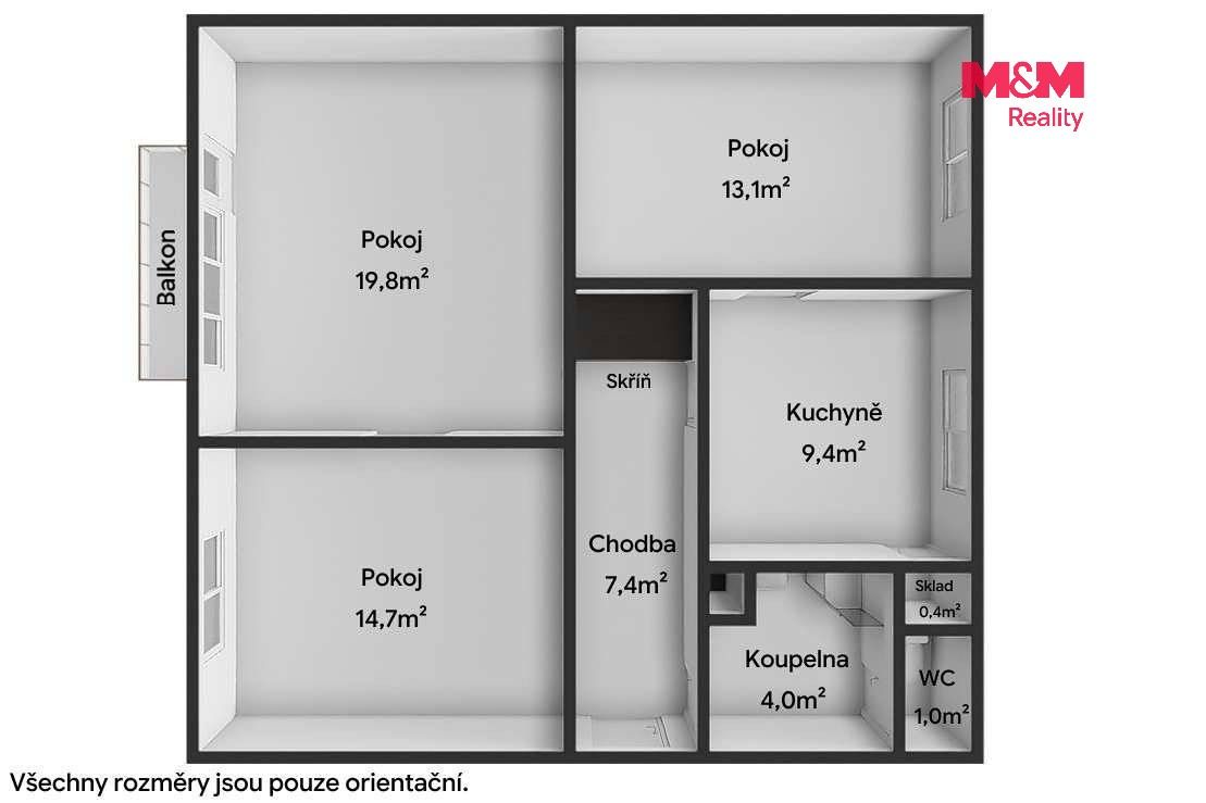 Prodej bytu 3+1 75 m² - foto 17