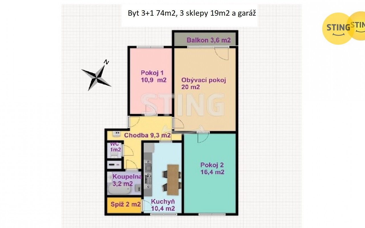 Prodej bytu 3+1 74 m² - foto 24