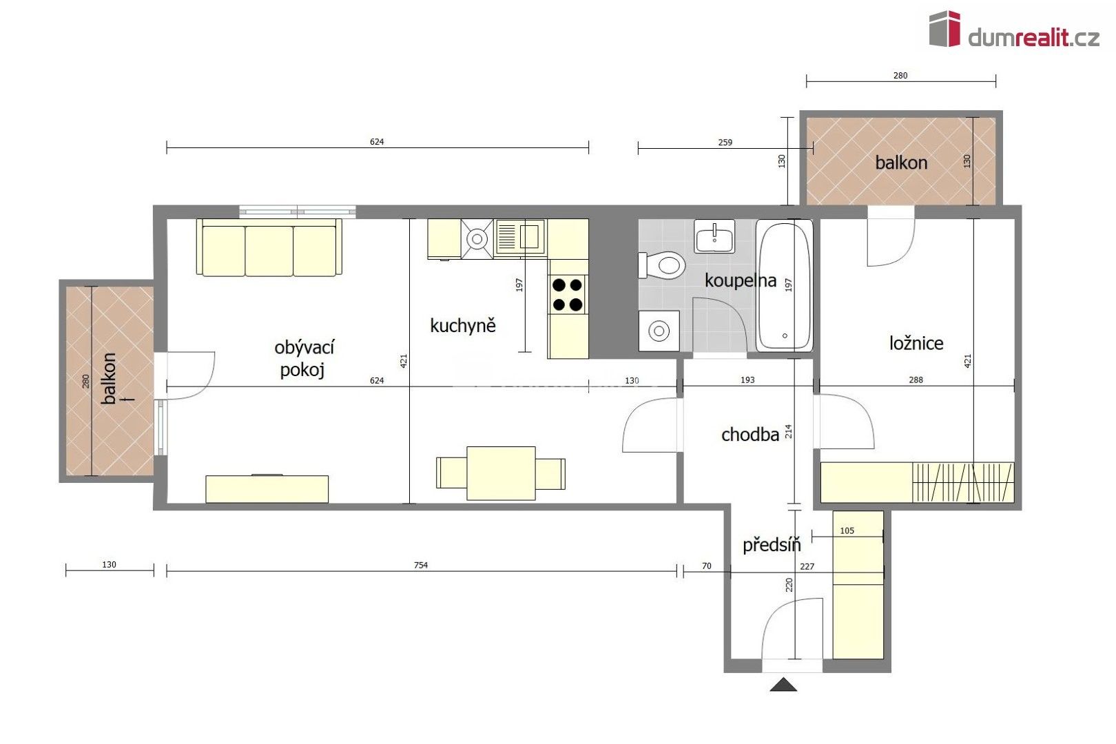 Pronájem bytu 2+kk 63 m² - foto 7