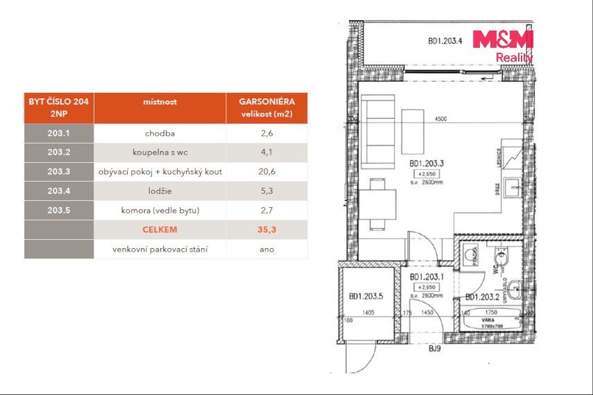 Pronájem bytu 1+kk 27 m² - foto 3