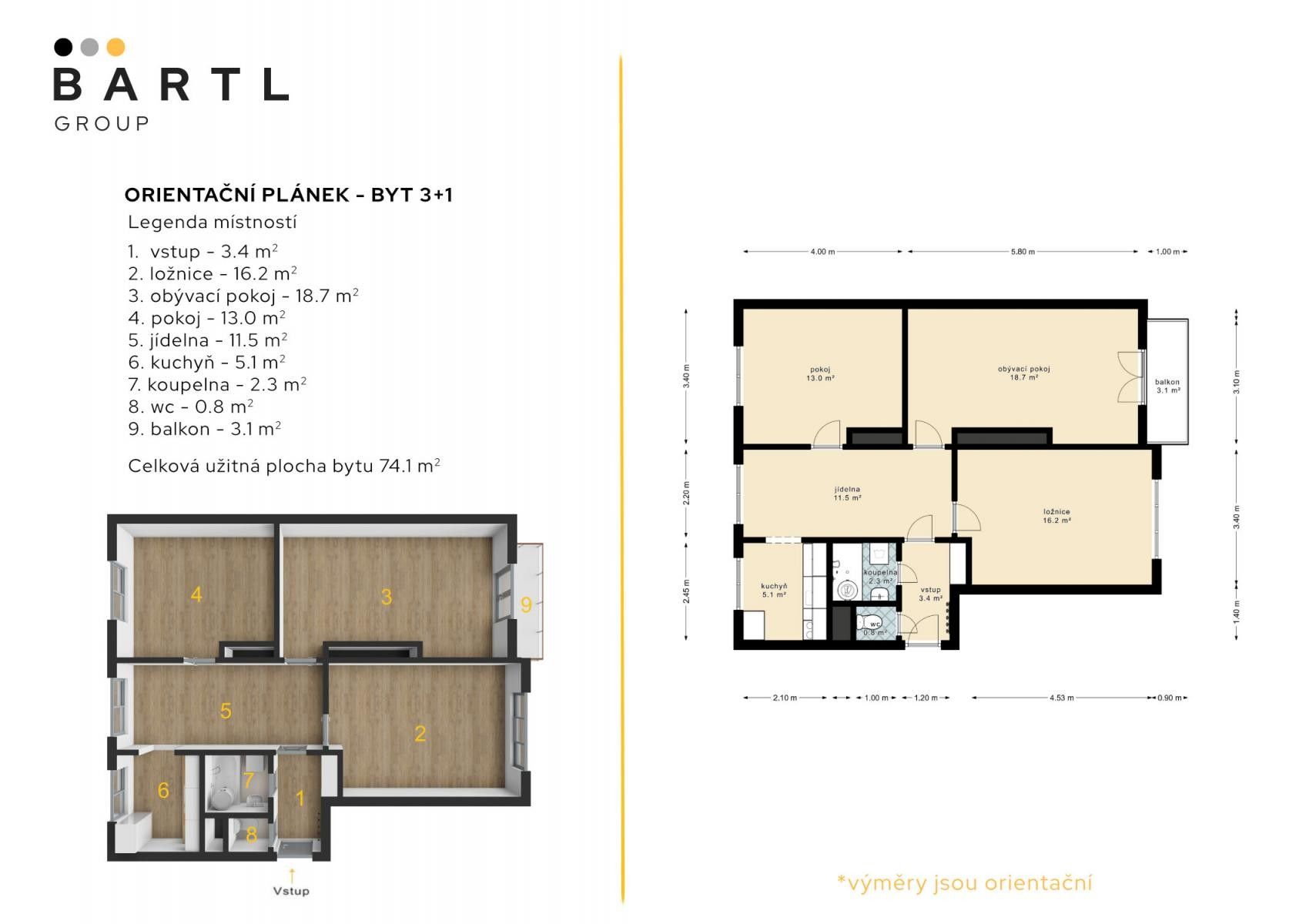 Prodej bytu 3+1 72 m² - foto 2