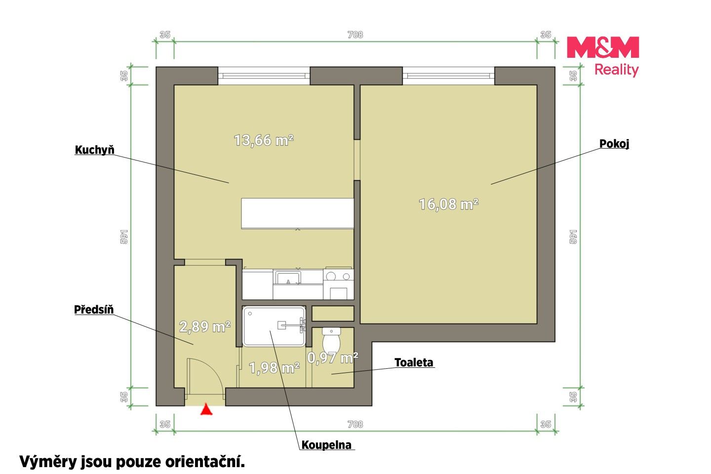 Pronájem bytu 1+1 36 m² - foto 10