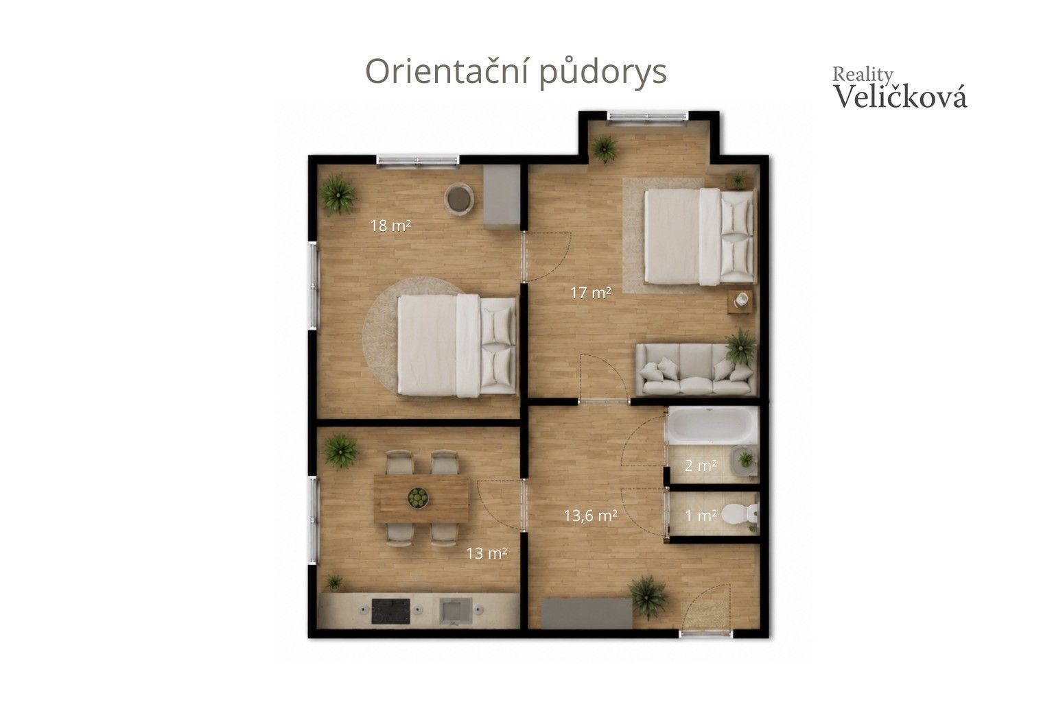 Prodej bytu 2+1 60 m² - foto 3