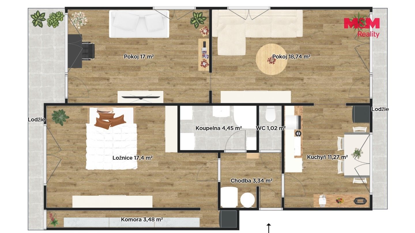 Prodej bytu 3+1 77 m² - foto 16