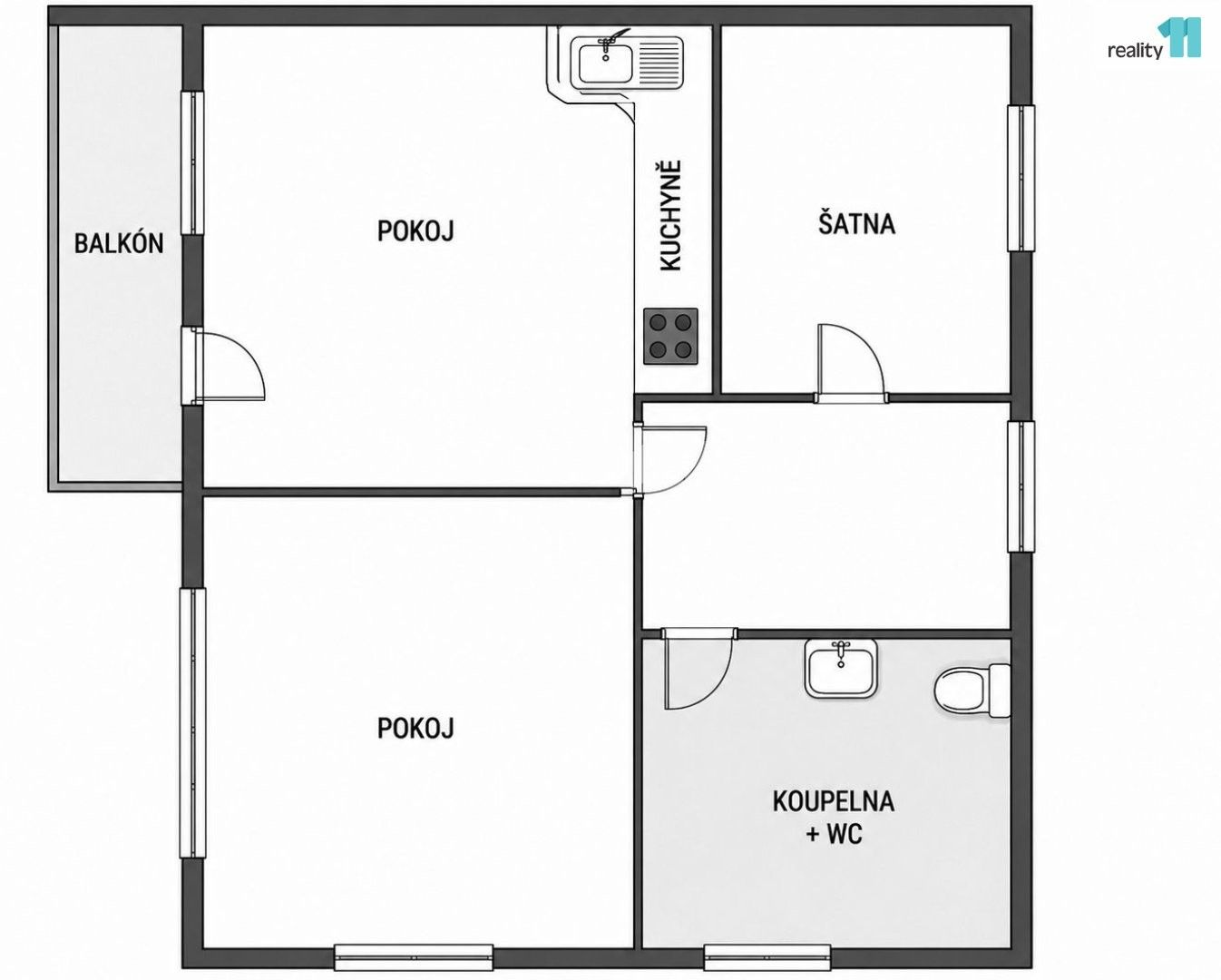 Pronájem bytu 2+kk 52 m² - foto 3