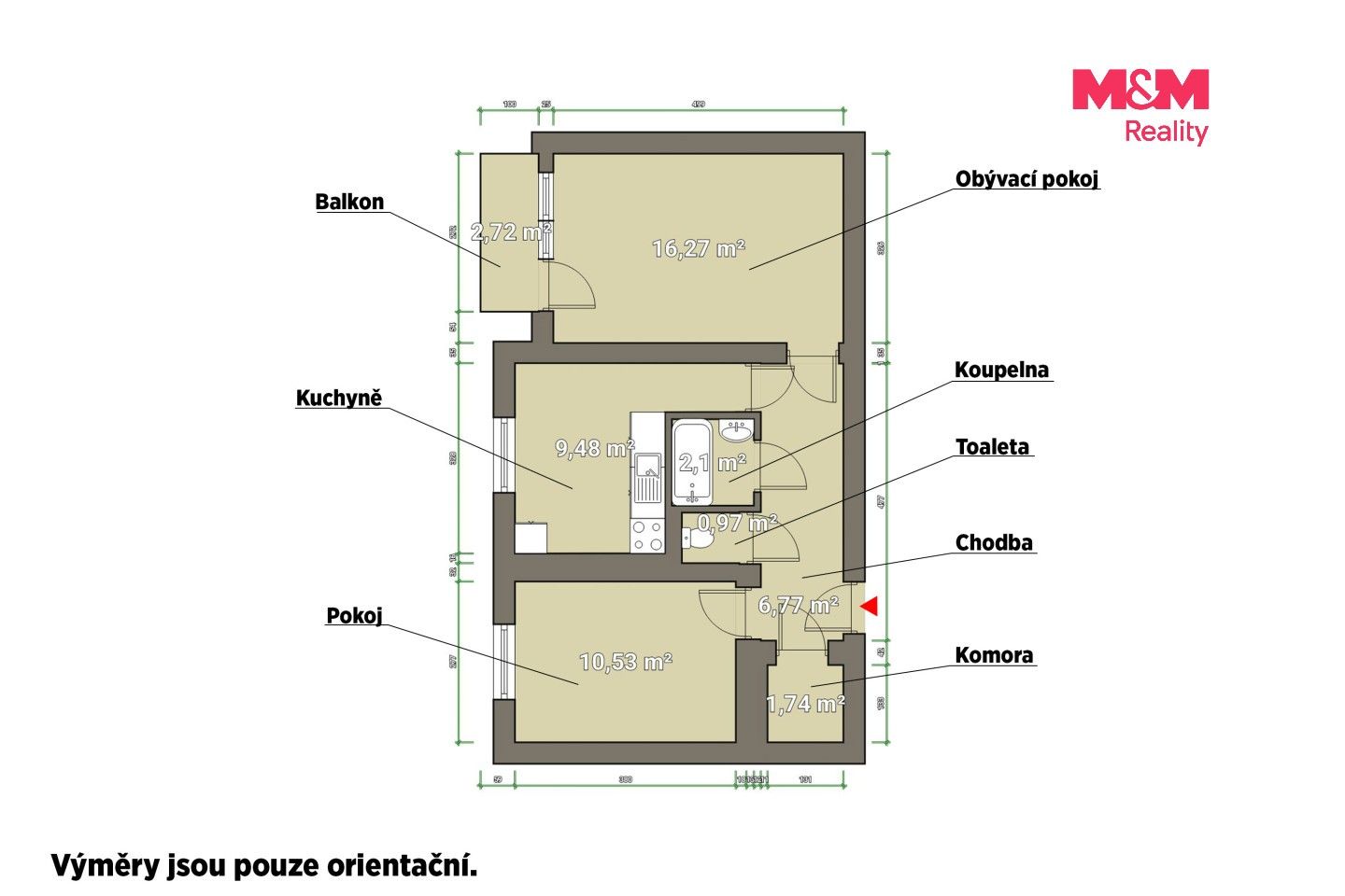 Prodej bytu 2+1 55 m² - foto 13