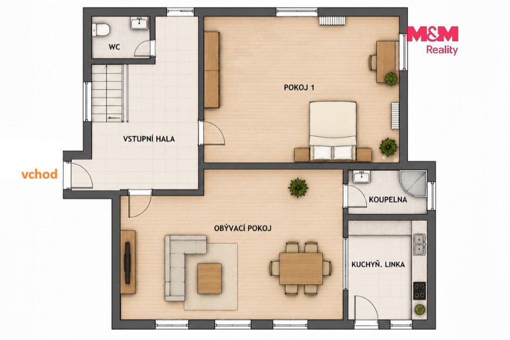 Pronájem bytu 2+1 69 m² - foto 3