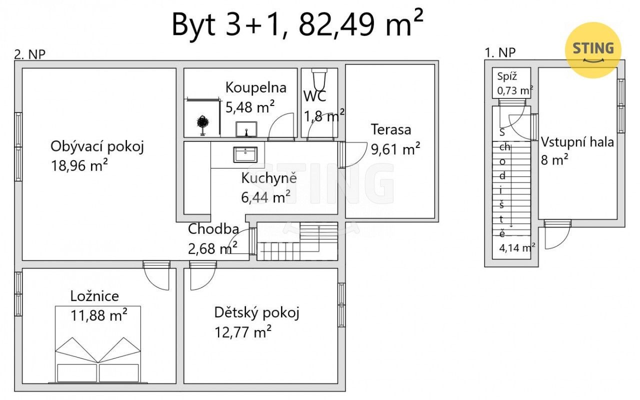 Prodej bytu 3+1 72 m² - foto 18