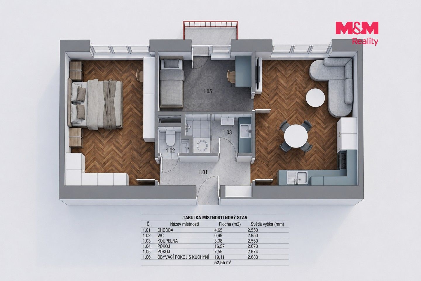 Prodej bytu 3+kk 55 m² - foto 22