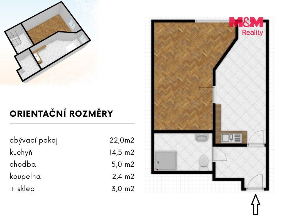 Pronájem bytu 2+kk 45 m² - foto 10