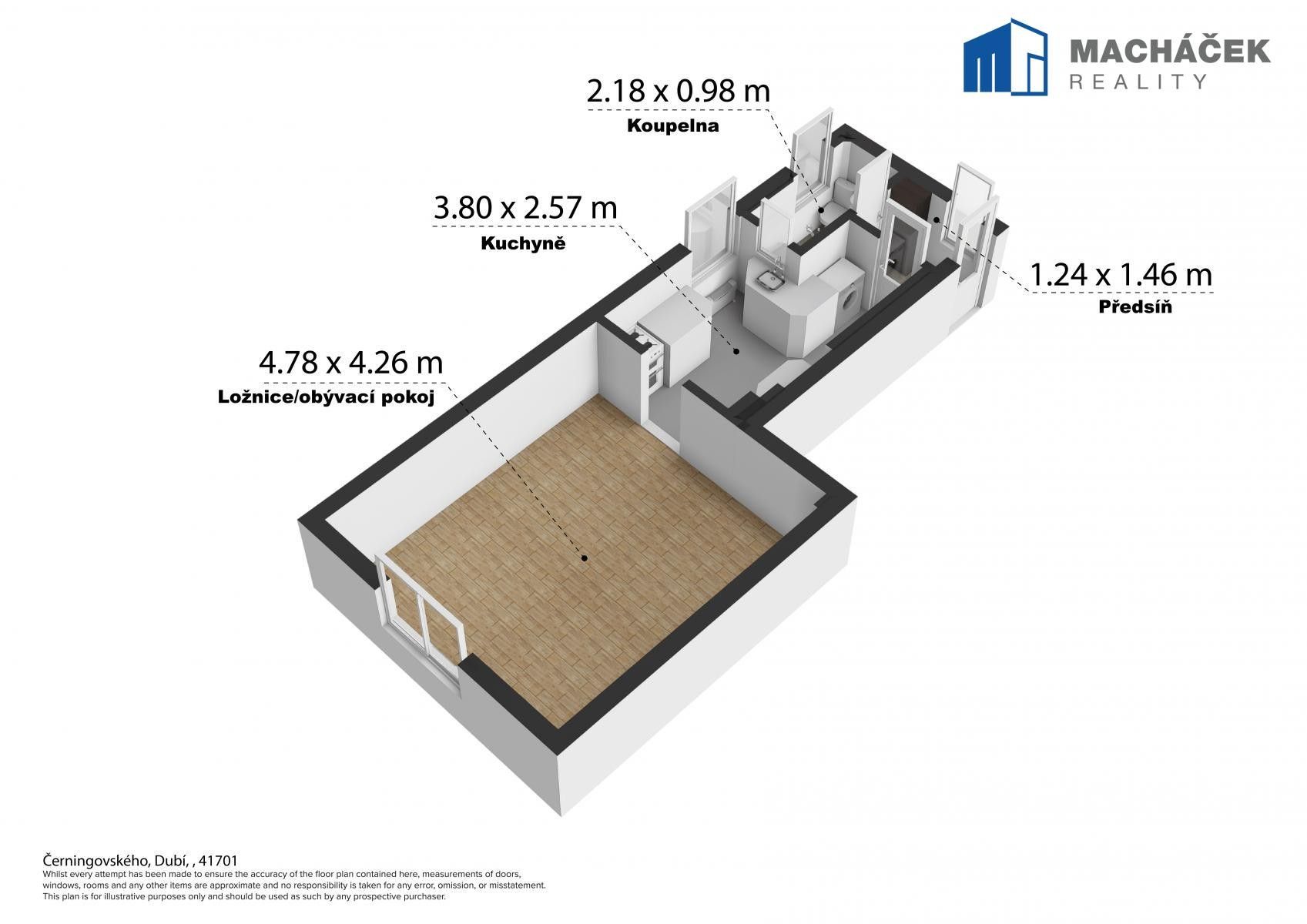 Pronájem bytu 1+1 39 m² - foto 4