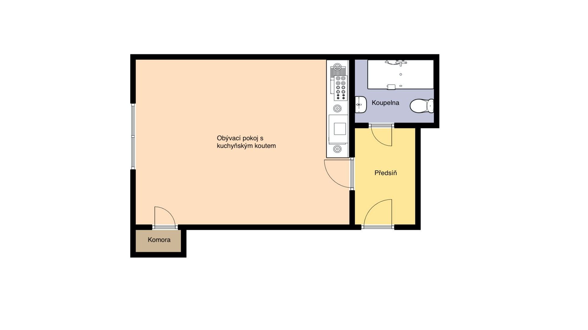 Prodej bytu 1+kk 36 m² - foto 2