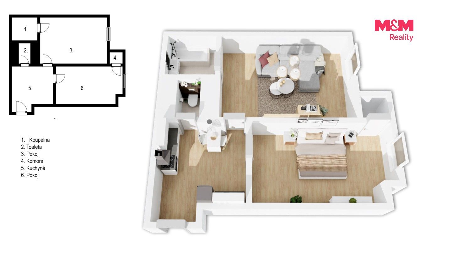 Prodej bytu 2+kk 51 m² - foto 3