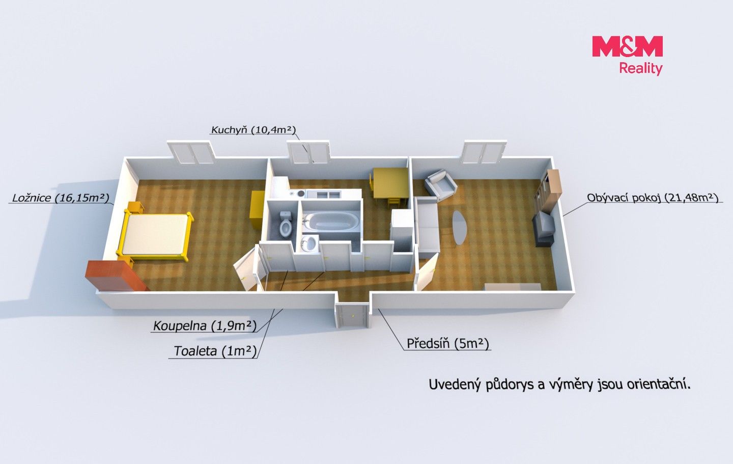 Pronájem bytu 2+1 56 m² - foto 13